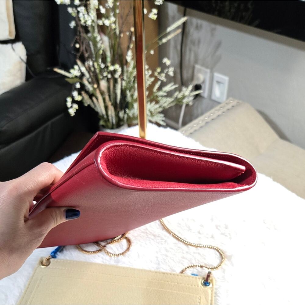 🔥 Saint Laurent Belle de Jour Clutch Leather Large EUC - Picture 4 of 15